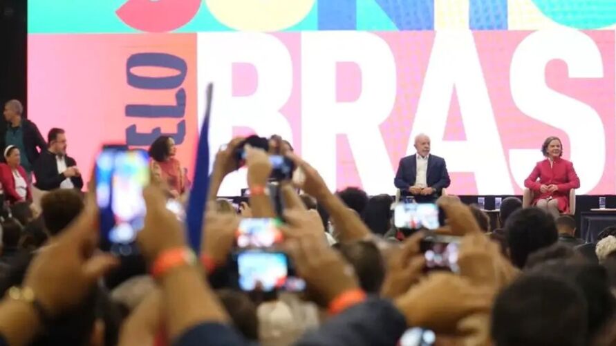 Lula durante pré-lançamento da chapa para as Eleições 2022.