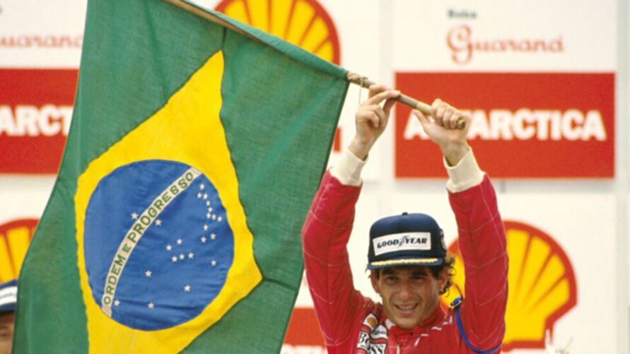 Senna teve reconhecimento de todos os famosos na web