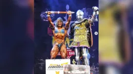 Leyvina Barros na conquista da primeira colocação do "Muscle Contest Brazil" categoria "Womens Physique"