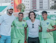 Ídolo e principal goleador nos últimos anos, Nicolas visitou elenco do Paysandu no último treino antes do jogo contra a Aparecidense-GO