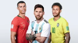 Cristiano e Neymar aparecem em terceiro e quarto, respectivamente