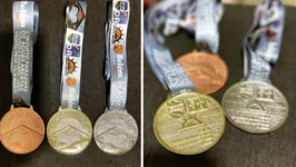 As medalhas seriam entregues aos atletas vencedores da competição de desportos aquáticos.