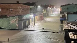 Ruas alagadas no municípios do nordeste do Pará