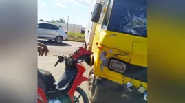 Luciano dos Santos Mendonça, de 29 anos, morreu após a colisão de uma motocicleta e um caminhão baú