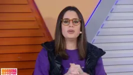 Zoe Martínez durante o programa "Morning Show" da Jovem Pan