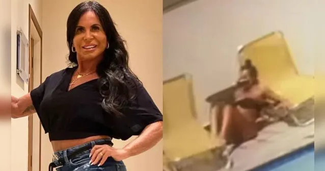 Imagem ilustrativa da notícia Vídeo: Gretchen leva o maior tombo à beira da piscina