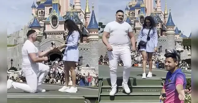 Imagem ilustrativa da notícia Vídeo: funcionário da Disney toma aliança e impede pedido