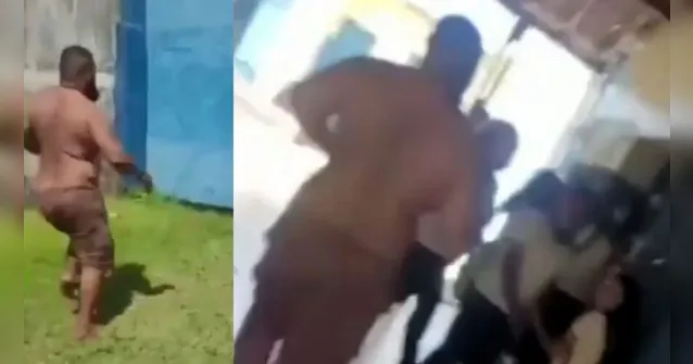 Imagem ilustrativa da notícia Vídeo: homem foge, invade escola e agride alunos no Marajó 