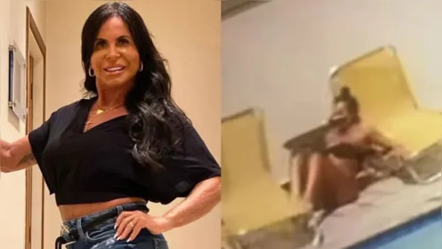 Imagem ilustrativa da notícia Vídeo: Gretchen leva o maior tombo à beira da piscina