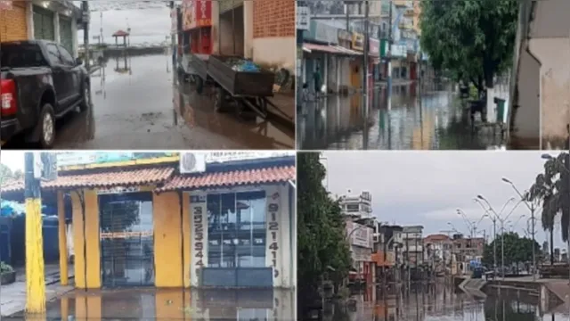 Imagem ilustrativa da notícia Ruas de Santarém amanhecem alagadas após fortes chuvas