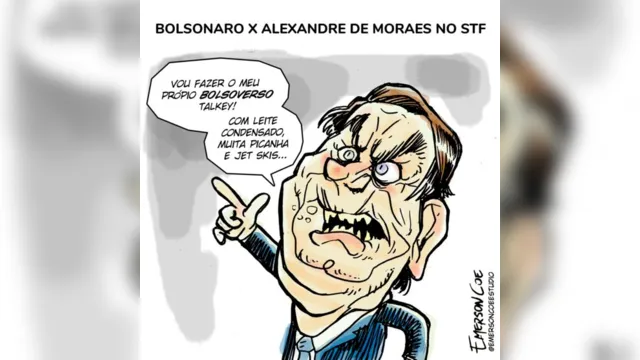 Imagem ilustrativa da notícia Bolsonaro X Alexandre de Moraes no STF
