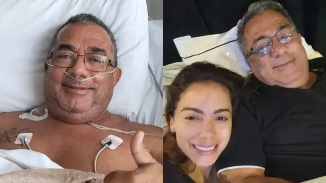 Imagem ilustrativa da notícia Pós cirurgia: Pai de Anitta retira dreno e fala pela 1ª vez