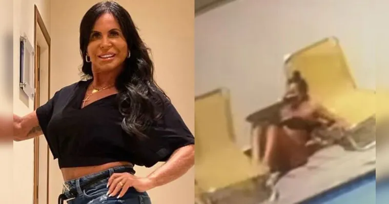 Imagem ilustrativa da notícia Vídeo: Gretchen leva o maior tombo à beira da piscina