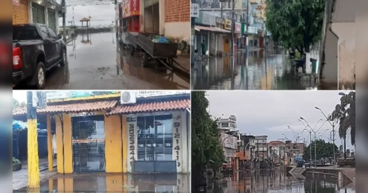 Imagem ilustrativa da notícia Ruas de Santarém amanhecem alagadas após fortes chuvas