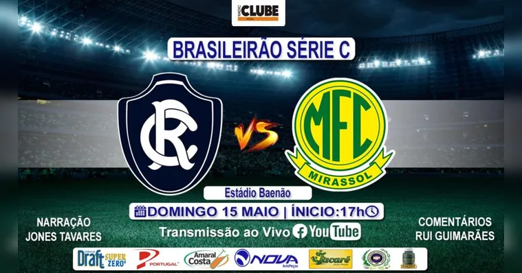Imagem ilustrativa da notícia Tem Jogo no DOL. Ouça Remo X Mirassol-SP