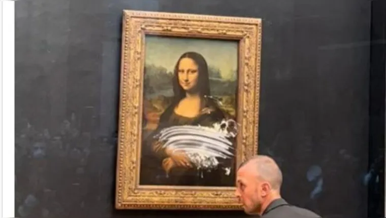 Imagem ilustrativa da notícia Quadro Monalisa é atacado com torta no Museu do Louvre