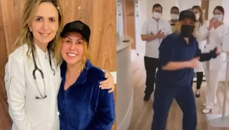 Imagem ilustrativa da notícia Vídeo: Joelma recebe alta após internação por edema no rosto