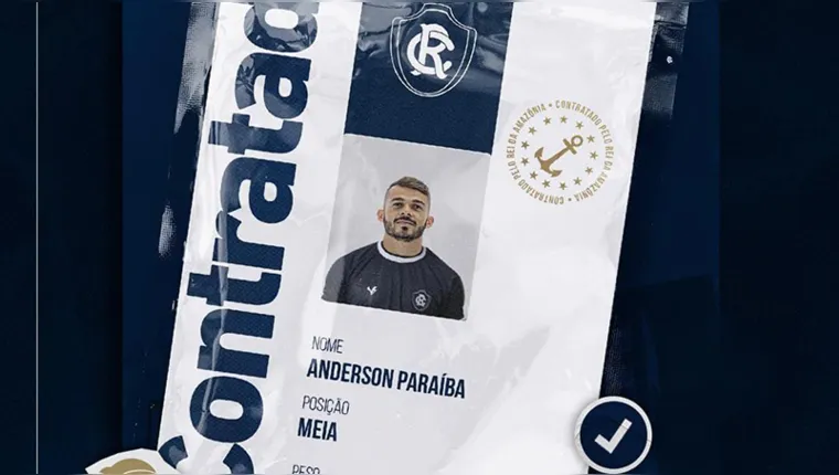 Imagem ilustrativa da notícia Clube do
Remo confirma a contratação de Anderson Paraíba 