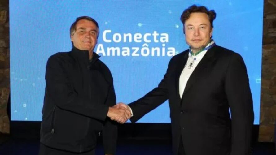 Presidente Jair Bolsonaro e Elon Kusk
