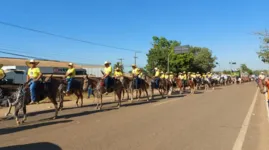 Concentração da cavalgada foi próximo ao aeroporto de Marabá
