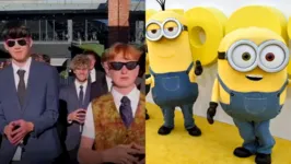 #gentleminions virou tendência nas redes sociais, onde jovens de terno vão em grupos assistir o filme "Minions 2: A origem de Gru"