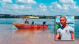 Henrique Moura submergiu nas águas do rio Tocantins