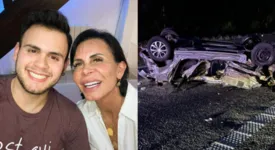 Gabriel Miranda, filho de Gretchen, sofreu havia um grave acidente de carro na Bélgica.