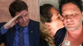 Mario Frias: mulher do ator postou uma foto em que aparecem juntos no hospital.