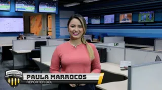 A repórter Paula Marrocos.