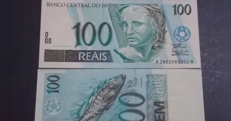 Imagem ilustrativa da notícia Nota rara de R$ 100 pode valer até R$ 4,5 mil. Saiba mais