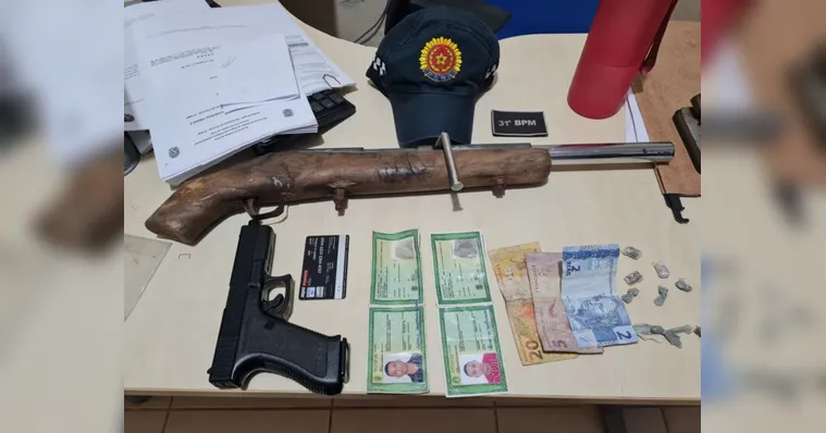 Imagem ilustrativa da notícia Dupla de assaltantes é presa com drogas e armas no Pará