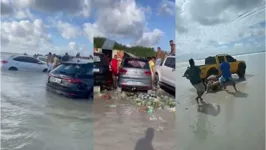 Imagem ilustrativa da notícia Praia de Salinas tem carros atolados, lixo e briga; veja