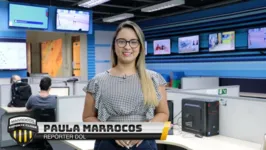 A repórter Paula Marrocos.