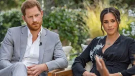 O príncipe Harry e a esposa Meghan Markle.