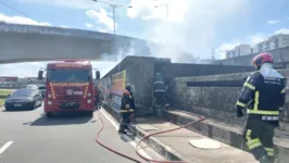 Imagem ilustrativa da notícia Incêndio no elevado do Entroncamento deixa trânsito lento