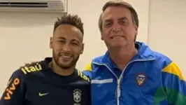 Neymar Jr e o presidente Jair Bolsonaro