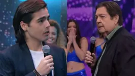 Faustão ficou assustado com a pergunta feita pelo filho João Guilherme Silva.