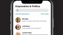 O grupo de WhatsApp Empresários & Política reúne donos da Havan, Coco Bambu, Mormai, entre outros