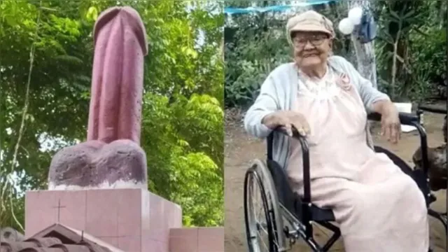 Imagem ilustrativa da notícia Vídeo: pênis gigante é erguido em túmulo de idosa no México