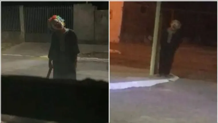 Imagem ilustrativa da notícia Vídeo: 'palhaço assassino' causa pânico em moradores 