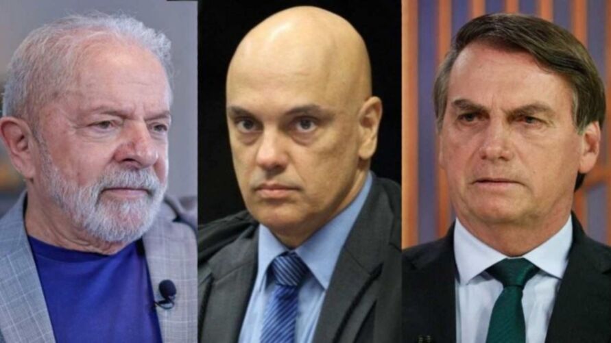 Bolsonaro e Lula estarão no mesmo evento de posse do ministro Alexandre de Moraes no TSE