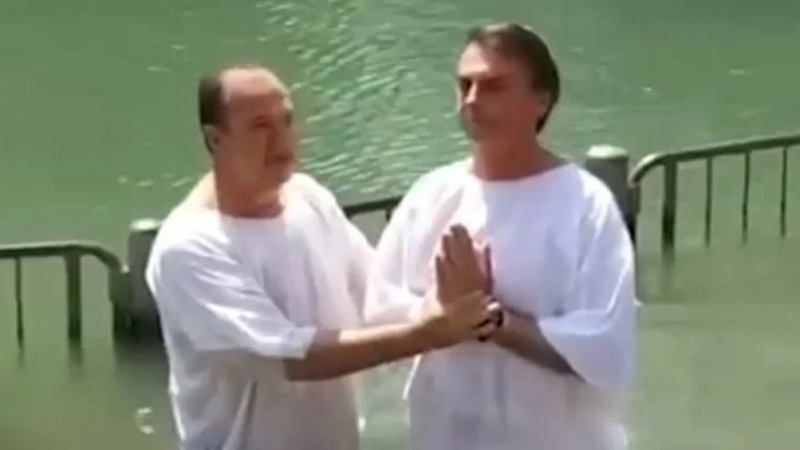 Pastor Everaldo, preso pela PF, batizou Bolsonaro no Rio Jordão