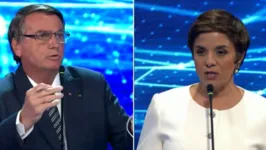 O presidente Jair Bolsonaro e a jornalista Vera Magalhães