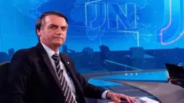 O presidente Jair Bolsonaro no Jornal Nacional.