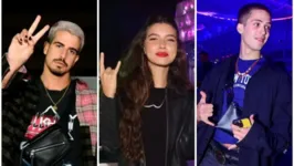 Enzo Celulari, Alanis Gullien e João Guilherme no Rock In Rio 2022.