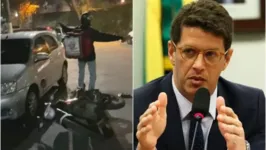 Ricardo Salles fugia de protesto quando atingiu entregador e deixou o local sem prestar socorro