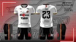 Uniforme do Santa Rosa com as novas cores do clube.