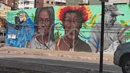 O grafite foi feito pelo artista visual And Santos
