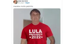 Montagem de internauta após a entrevista de Lula ao JN