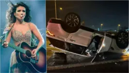 Paula Fernandes sofreu grave acidente de carro, veículo ficou destruído e cantora desabafou: “Não sei bem como eu tô”